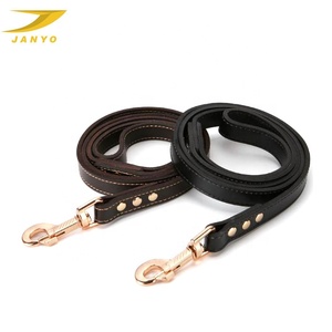 Conjunto de correa de cuero para <span class=keywords><strong>Collar</strong></span> de perro, correa de cuero auténtico, clásico, resistente al agua, colores personalizados - Product Image 2