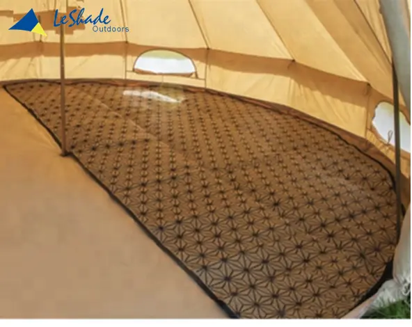 आधा चाँद घंटी तम्बू चटाई घंटी तम्बू चटाई 5m फर्श मैट डेरा डाले हुए सामान तम्बू