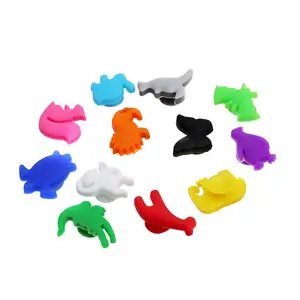 Animals Silicone Suction Cup Wine Glass Markers Charms