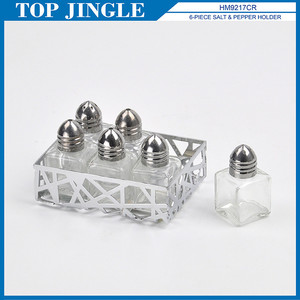 6 soportes para tarros de vidrio de especias de acero inoxidable - Product Image 1