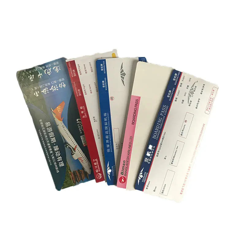 Carta personalizzata stampa termica carta d'imbarco biglietti aerei biglietto da visita