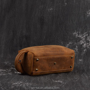 ของแท้หนังผู้ชายกระเป๋ากรณี Dopp Kit กระเป๋าโกนหนวด - Product Image 2