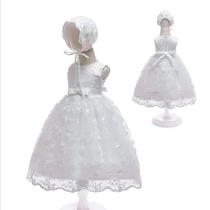 Flower Baby Girls Dress Baptism Dresses for Girls 1st Year Birthday Lace Trailing Party Wedding Christening Baby Infant Clothing