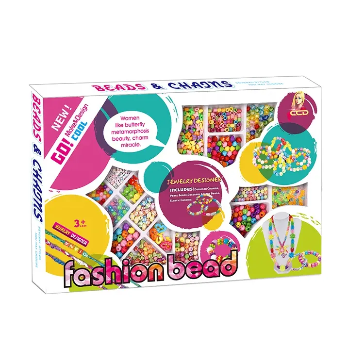 Shantou beads toy jewelry for girls Kids handwork crafts New creative educational fashion DIY jewelry toy plastic toy