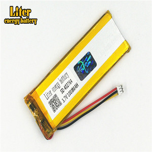 Plug 1,5-<span class=keywords><strong>3</strong></span> P <span class=keywords><strong>3</strong></span>,7 V 402764 rechargeable PL403065 1000 mah Li Polymer battery LiPo battery with wire - Product Image 3
