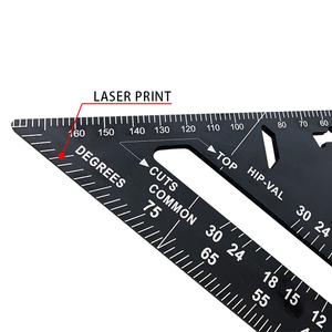 Personnel de menuisier rapide, en aluminium, carré métrique, 180mm - Product Image 3