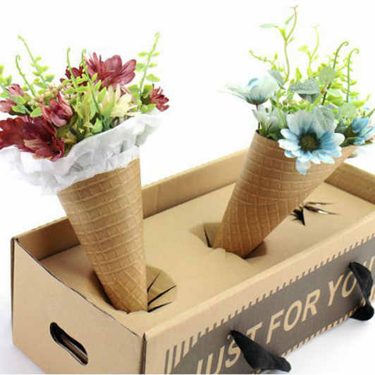 Горячие товары Китай мини-бумажный конус мороженого для упаковки цветов