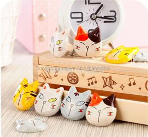 घर की सजावट के लिए चुंबकीय लवली प्यारा बिल्ली लकड़ी फ्रिज मैग्नेट - Product Image 3