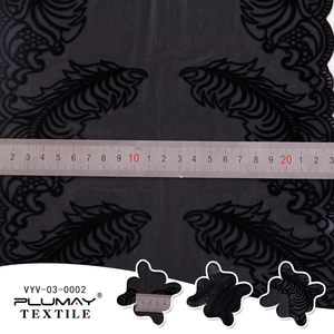 Tela elástica de 4 vías de LICRA de nailon, tela de flocado para vestido de baile, ropa textil personalizada, ropa interior elástica a la moda