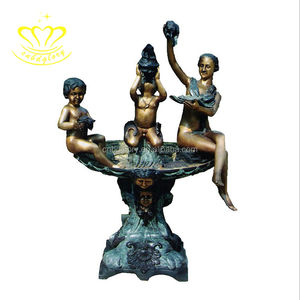 Statua del ragazzo in bronzo <span class=keywords><strong>fontana</strong></span> elegante artigianato in metallo per Hotel all'aperto giardino Street Cross Water caratteristica per il paesaggio del nuovo anno - Product Image 3