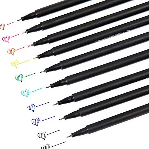 12/24 Kleuren 0.4mm Fineliner Kleur Pen Micron Liner Marker Pennen Waterbasis Diverse Inkt voor Schilderen Kunst Levert