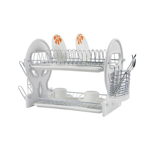 Hai Tầng Bếp Bằng Thép Không Gỉ Và Nhựa Lưu Trữ Giá Phơi Bát Đĩa - Product Image 2