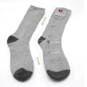 <span class=keywords><strong>Chaussettes</strong></span> chauffantes avec batterie rechargeable, 100% coton respirant, antidérapantes, écologiques, unisexes <span class=keywords><strong>pour</strong></span> l'hiver froid - Product Image 3