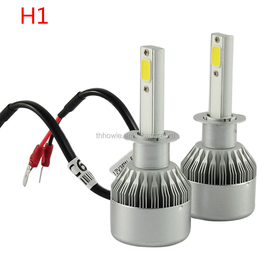 Corvette C6 LED Headlights - TH Howie 36W 7600LM C6 LED Light Bulbs H1 H3 H7 9005 9006 H11