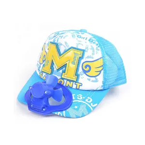 Custom Kinderen Zonne-energie Fan Cap Kids Hoed Met Ventilator