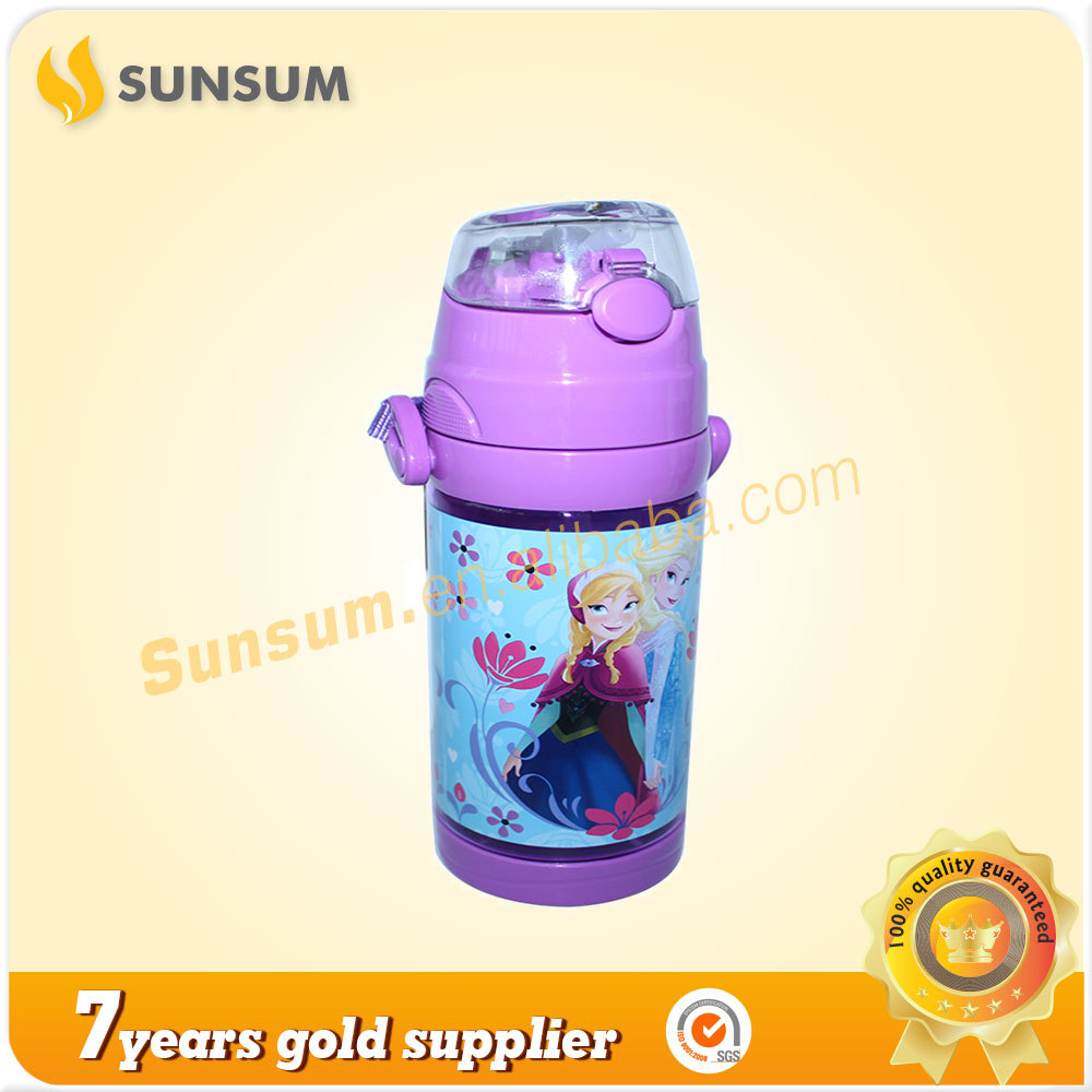 Vale la pena Comprar 7*23 Cm Púrpura 500 Ml Botella de Agua de Los Niños