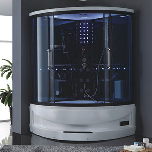 ห้องซาวน่ามุมพร้อมห้องอบไอน้ำแบบเปียก ฝักบัวอบไอน้ำ พร้อมอ่างนวด - Product Image 6