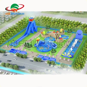 Parco Acquatico di divertimenti Sistema di Progetto divertimento del Cortile Parco A Tema con Scorrevole di Acqua Gonfiabile - Product Image 3
