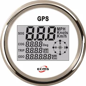 Marine Boat Auto Car GPS Digital Speedometer Odometer Gauge 85ミリメートル9-32V 316L