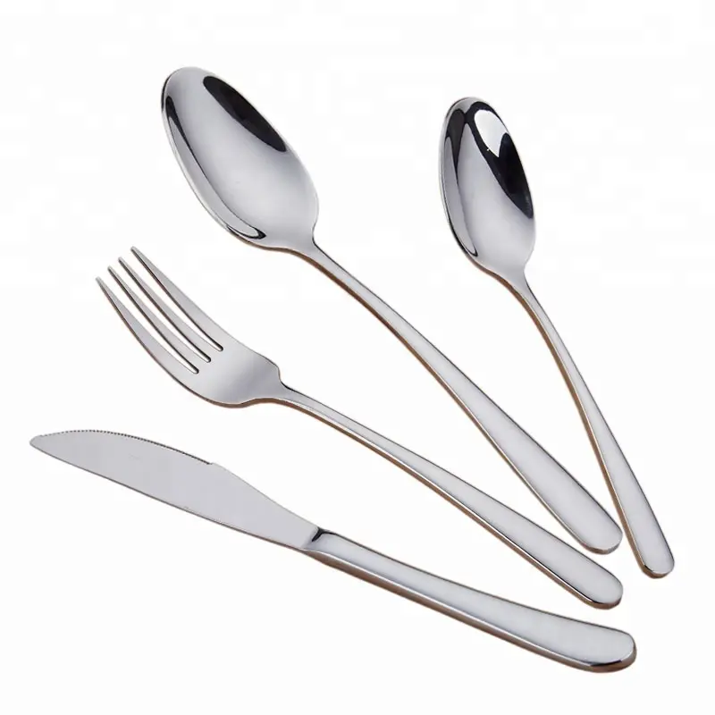 Giao Hàng Nhanh Gương Đánh Bóng Flatware Set Dịch Vụ Cho 4, Bao Gồm Dao/Nĩa/Muỗng 18/8 Thép Không Gỉ Dao Kéo Bộ