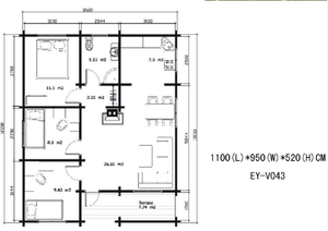 Vente chaude Design Moderne Russe <span class=keywords><strong>Bois</strong></span> Préfabriqué Log Cabin pour Villa de Luxe Utilisation - Product Image 2