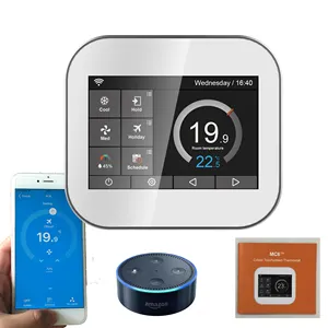 Personalize tela sensível ao toque wifi termostato do quarto com controle do aplicativo