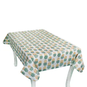 peva beautiful printing water proof flannel backed table cloth