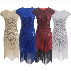 Ecoparty Women's 1920s Vintage Flapper Fringe Beaded Great Gatsby Party Dress