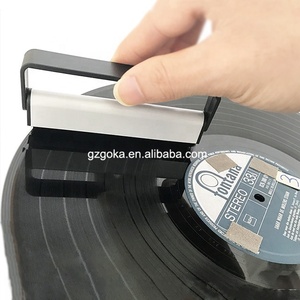 Gran oferta, cepillo de fibra de carbono estático, simple, gira el cepillo plateado, cepillo antiestático, limpiador de álbum de disco LP - Product Image 5