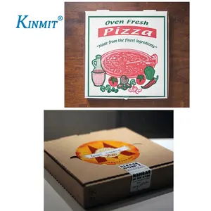 Kinmit Label Kotak Pizza Berperekat Cetak Kustom