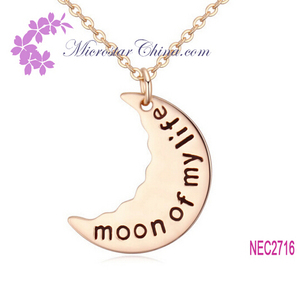 Nuevo 2015 EN STOCK Joyería Al Por Mayor Mujeres Universo <span class=keywords><strong>Galaxy</strong></span> Collar de Luna creciente - Product Image 2
