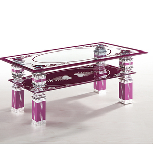 European Design Luxury Living Room <strong>Centre</strong> Modern Square Coffee Tea <strong>Table</strong> with All Glass Top for Sale - Product Image 1