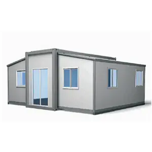 Maison modulaire mobile préfabriquée, pliable et portable, 40 pieds, 40 pieds, extensible, maison conteneur solaire