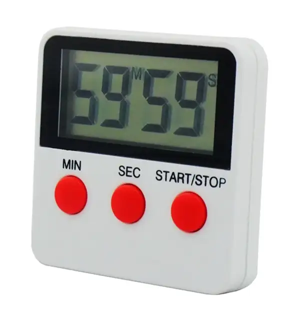 HEISSER Verkauf hochwertiger quadratischer magnetischer schwarzer Mini-Digital küchen timer für DTH-68 zu Hause
