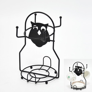 Owl Design Black Color Kitchen <b>Cookbook</b> <b>Holder</b> Rack - Product Image 3