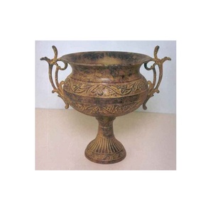 Maceta redonda de Metal para exteriores, maceta de flores para decoración del hogar, retro, hecha a mano, superventas - Product Image 1