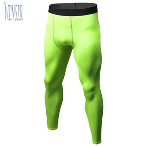 Uomo Slim Fit Gym Sport Pantaloni Bodybuilding Allenamento Correre Jogger Pantaloni di Compressione Baselayer Fresco E Asciutto Sport Calzamaglia Delle Ghette