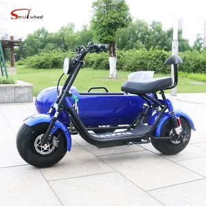 Europe citycoco 2000W electric scooter 3 wheel electric motorcycle 1500W 60V 12Ah electric motorcycle with side-car box