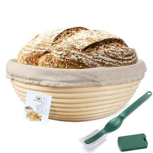 Dropshipping Indonesia Rattan Banneton Oval Bread Display Cane Basket 9" bread proofing basket