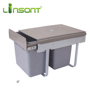 kitchen rubbish bin drawer base cabinet hidden trash bin under counter slide pull out trash can insert