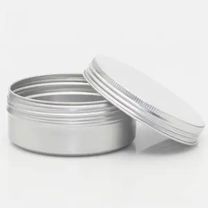 Wholesale 4 Oz Aluminum Screw Top Round Steel Cans Aluminum Tin Cans With Screw Lid Screw Lid Containers