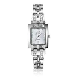 Bayanlar izle tasarımcı saatler Online kare modelleri kadınlar için gümüş alaşım moda Unisex Charm Analog su dayanıklı 8mm
