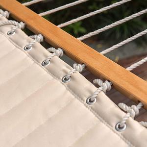 <span class=keywords><strong>Hamac</strong></span> en tissu matelassé de grande taille, avec oreiller et barres d'époussettes - Product Image 3