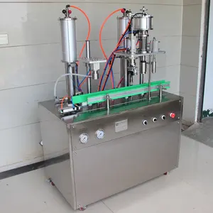 Semi Automatic Aerosol Mengisi Mesin 4 In 1