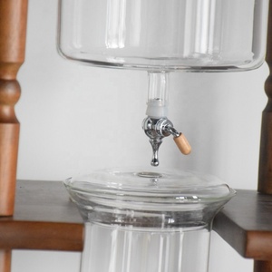 Máquina de goteo de café frío con gran capacidad YA16, 25 tazas de vidrio de borosilicato y torre de <span class=keywords><strong>madera</strong></span>, café helado marrón - Product Image 3