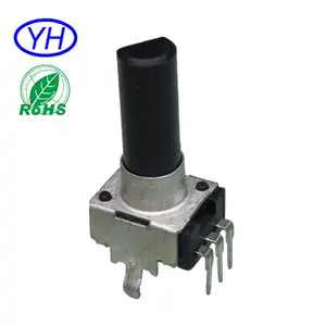 Gratis sampel kustom rv09 RK09 3 pin linear gang tunggal 9mm kontrol volume potensiometer putar b203 Pro Audio
