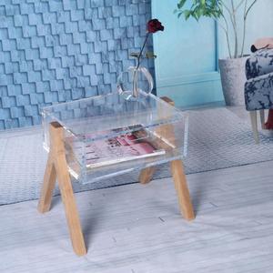 Meuble <span class=keywords><strong>de</strong></span> <span class=keywords><strong>chevet</strong></span> en acrylique au style moderne, <span class=keywords><strong>petite</strong></span> <span class=keywords><strong>Table</strong></span> basse en méthacrylate transparent avec tiroirs, bricolage - Product Image 3