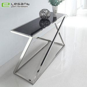 Moderno mobili soggiorno di lusso in acciaio inox <span class=keywords><strong>tavolino</strong></span> di vetro/C di figura di vetro <span class=keywords><strong>tavolino</strong></span> - Product Image 4