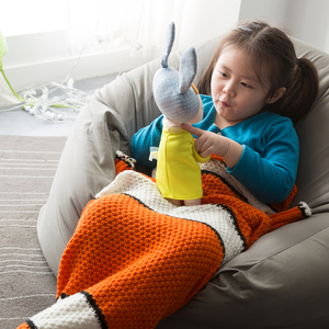 Yiruio Nmy Animal Shaped <strong>Sleeping</strong> Bag Nemo Mermaid Tail <strong>Blanket</strong> Knitted <strong>Blanket</strong> - Product Image 4