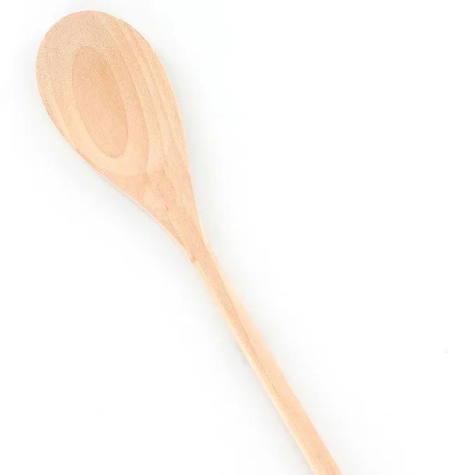 Wood long handle spoon for cooking salad